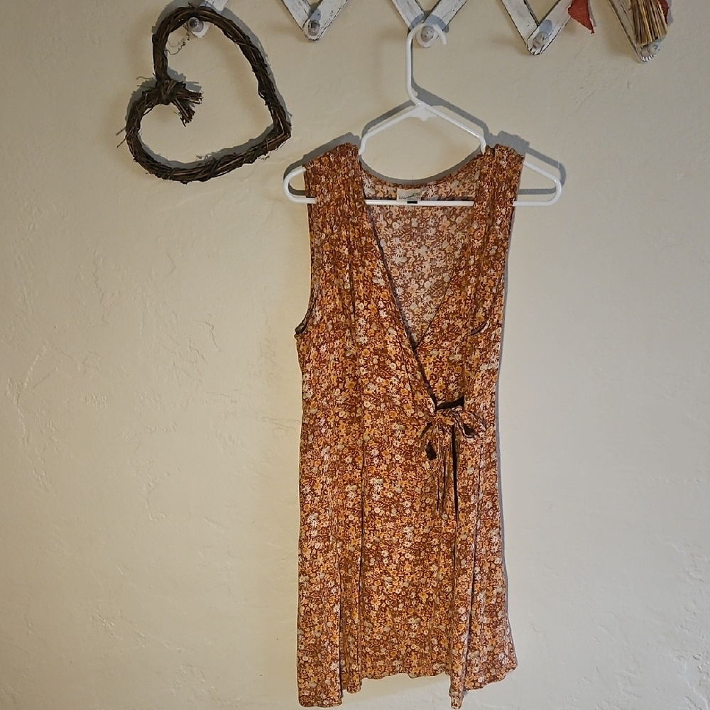 Universal Thread Floral Mini Dress - Brown